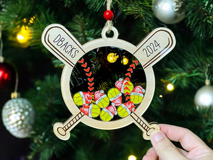 Personalized Softball Christmas Shaker, Christmas Team Ornament with Member Names, Unique 2025 Coach Gift, Christmas Gift, Christmas Decor