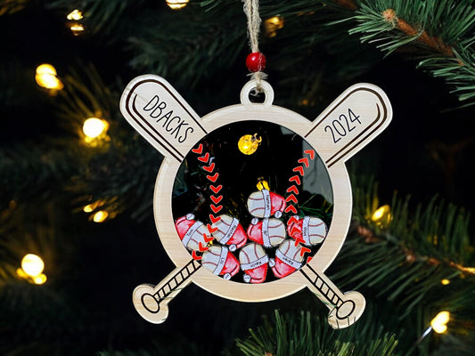 Personalized Baseball Christmas Shaker, Custom Team Ornament with Member Names, Unique 2025 Coach Gift, Christmas Decor, Christmas Gift Idea