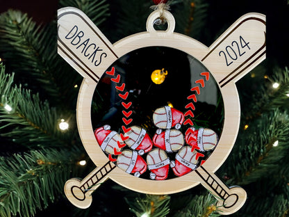 Personalized Baseball Christmas Shaker, Custom Team Ornament with Member Names, Unique 2025 Coach Gift, Christmas Decor, Christmas Gift Idea