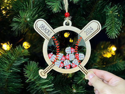 Personalized Baseball Christmas Shaker, Custom Team Ornament with Member Names, Unique 2025 Coach Gift, Christmas Decor, Christmas Gift Idea