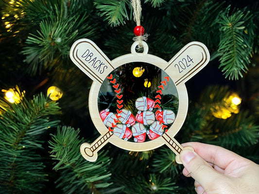 Personalized Baseball Christmas Shaker, Custom Team Ornament with Member Names, Unique 2025 Coach Gift, Christmas Decor, Christmas Gift Idea